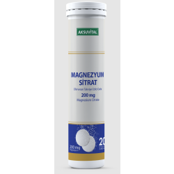 Aksu Vital Magnezyum Sitrat Efervesan 20 Tablet