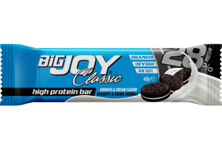 BİGJOY CLASSİC HİGH PROTEİN BAR COOKIES CREAM 45 GR - 1 ADET